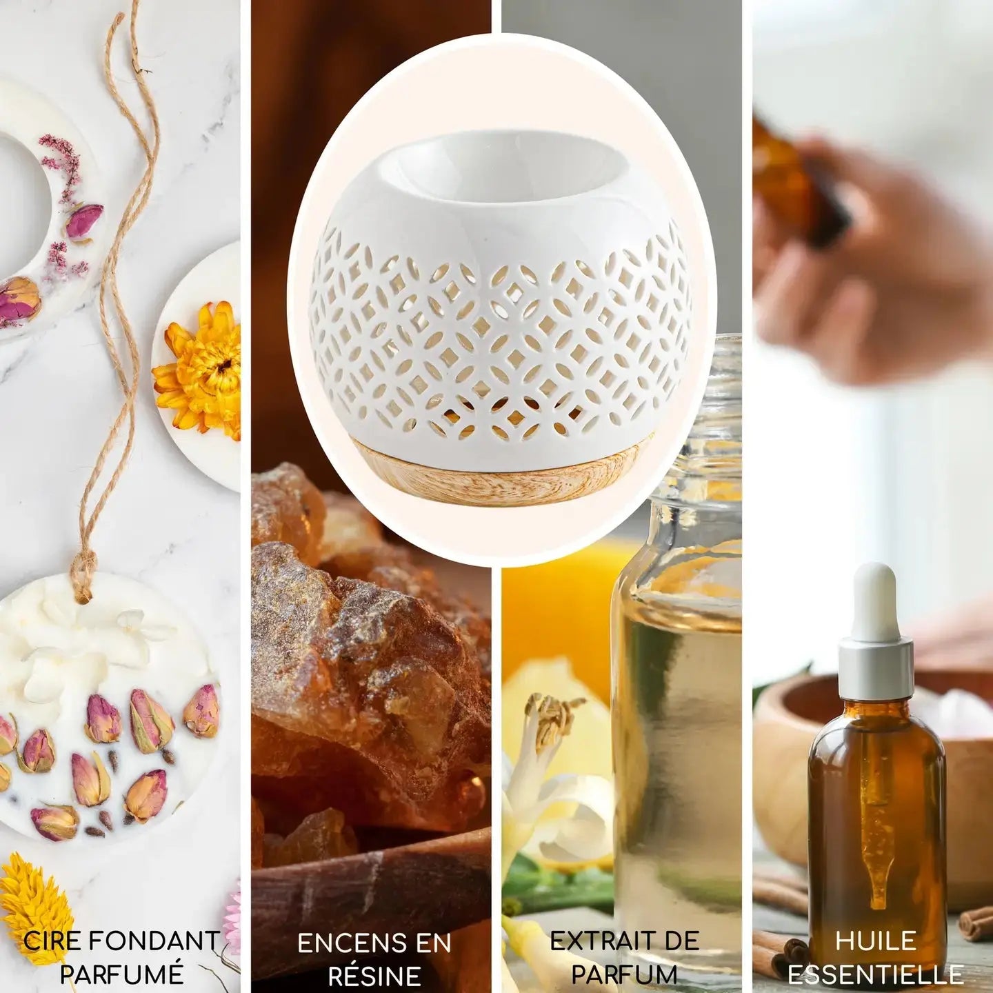 Bruleur Parfum Qianbi en céramique pour fondants et parfums