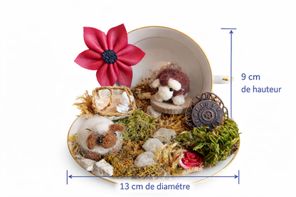 Diorama "le jardin apprivoisé" - création artisanale