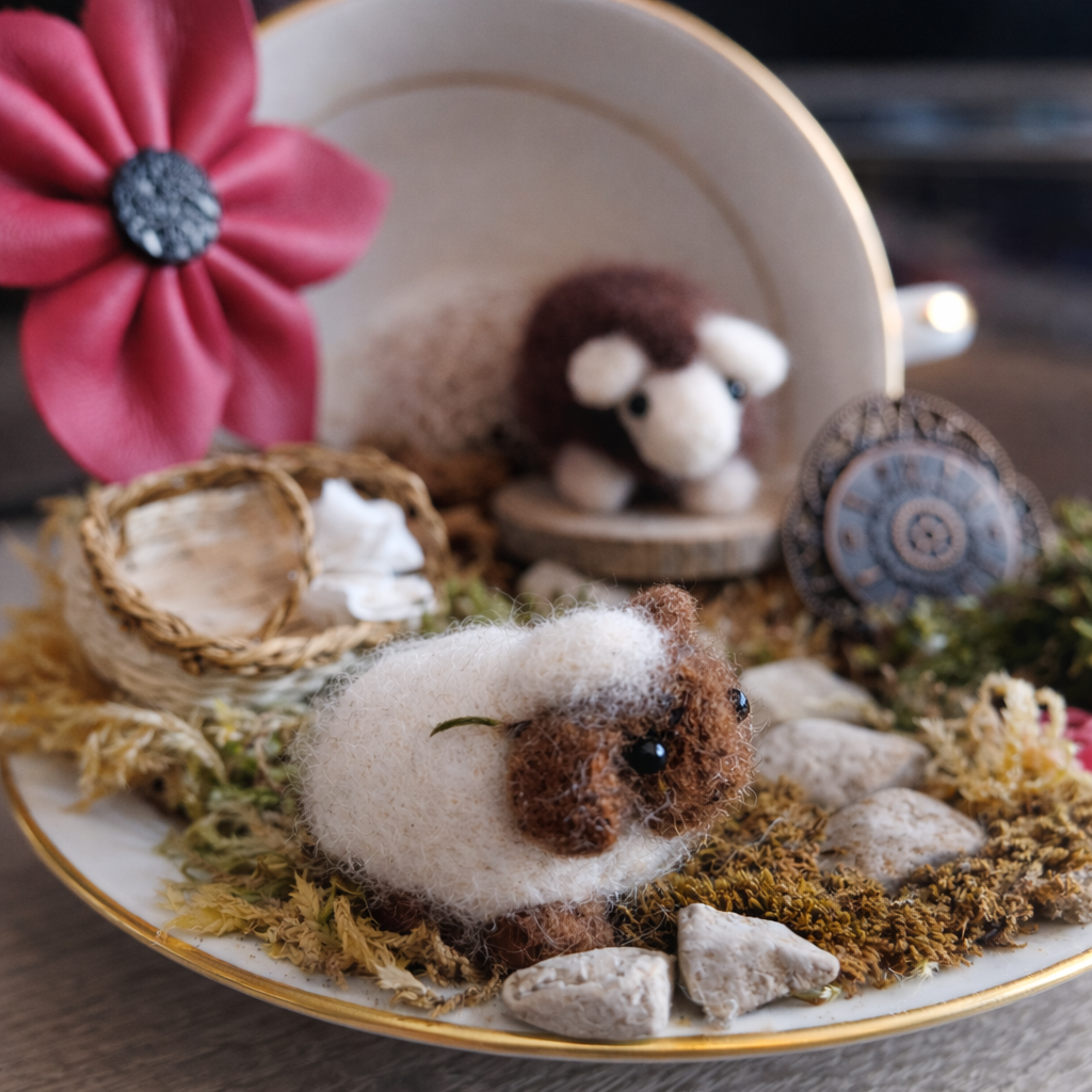 Diorama "le jardin apprivoisé" - création artisanale