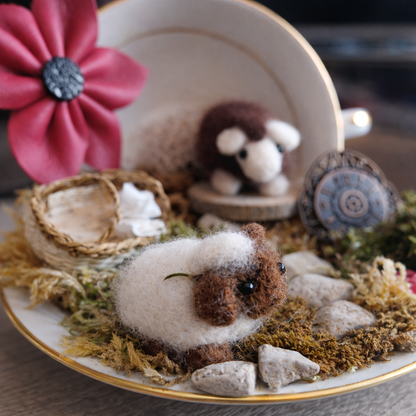 Diorama "le jardin apprivoisé" - création artisanale