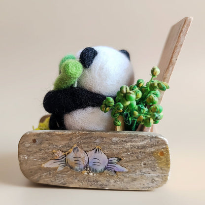 Diorama "le veilleur de bambou" - création artisanale