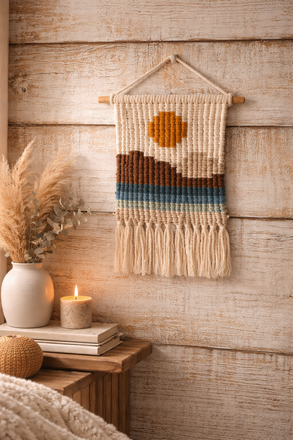 suspension murale macramé - pièce unique