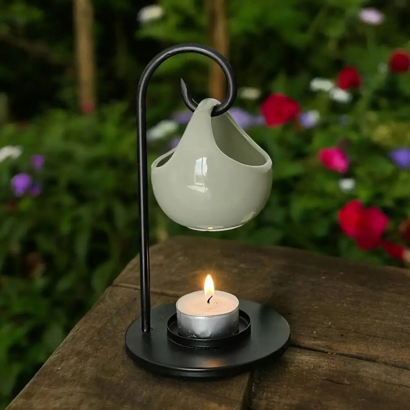 Brûle Parfum fer forgé avec vasque céramique suspendue Seis